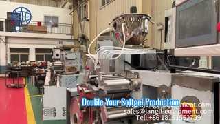 A máquina JL 250III Softgel duplica sua velocidade de produção